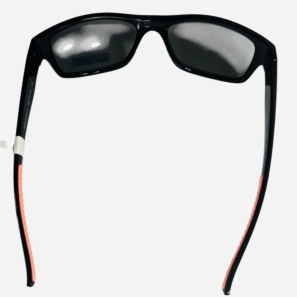 Perry Ellis Men’s Sunglass Black Plastic Sport Wrap, Smoke Lens PE105-1